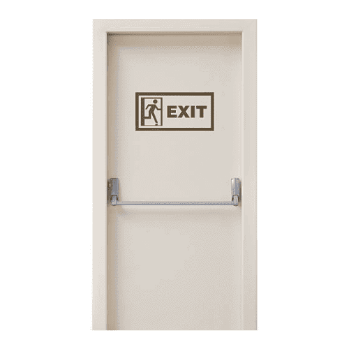 White Emergency Exit Door Compliance In Hyattsville Maryland