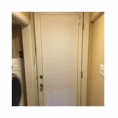 White Louver Door, Was Repaired By King Locksmith In Catonsville Maryland