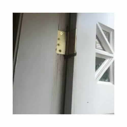 White Door With Golden Pivot &Amp; Hinge For Door Repair In Catonsville Maryland By King Locksmith