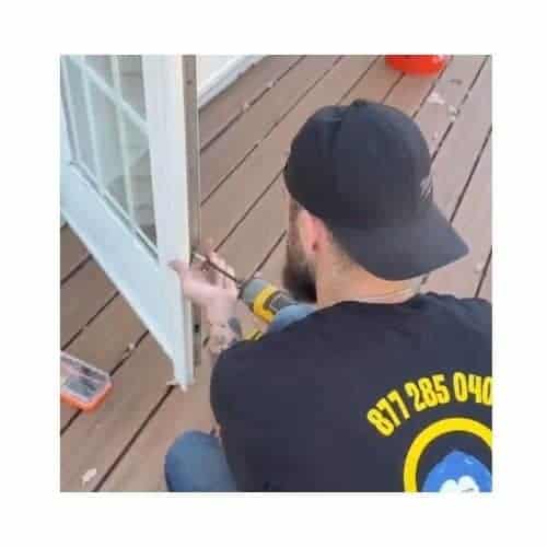Patio Door Repair In Chevy Chase Md A Locksmith From King Locksmith And Doors Inc. Repairing A Patio Door In Chevy Chase Md.