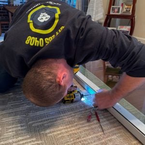 Bladensburg Md Locksmith Services King Locksmith Bladensburg Repairing A Sliding Door Lock In A Home. King Locksmith Bladensburg Repairing A Sliding Door Lock In A Home.