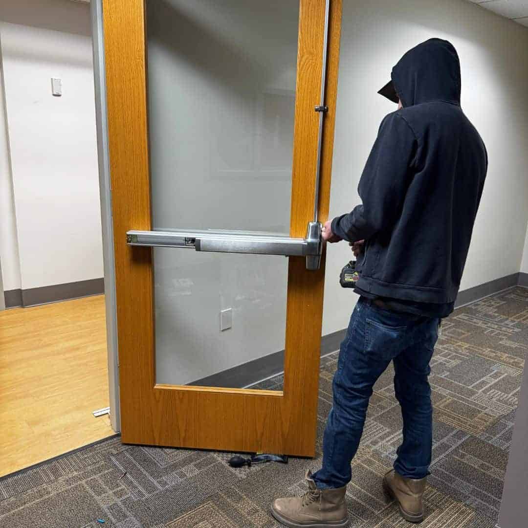 Panic Bar Installation By Commercial Locksmith East Riverdale Md Panic Bar Installation By Commercial Locksmith East Riverdale Md