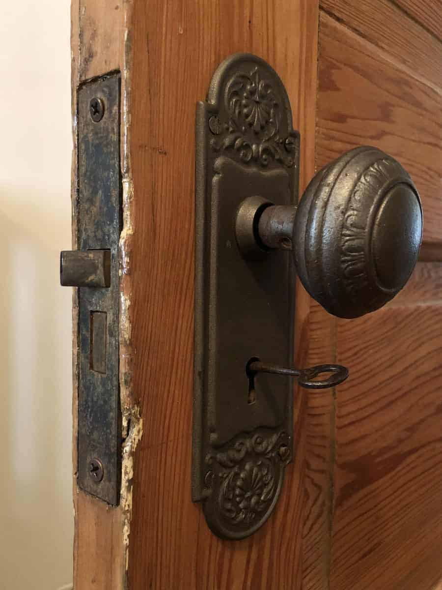 Residential Wood Entry Door With Traditional Lock Hardware Evaluated For Security Upgrades By A Locksmith Rockville Md, Supporting Dependable Home Access And Improved Long-Term Door Performance