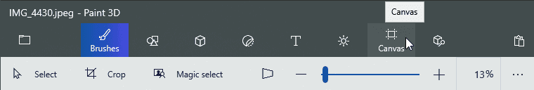 Click "Canvas"