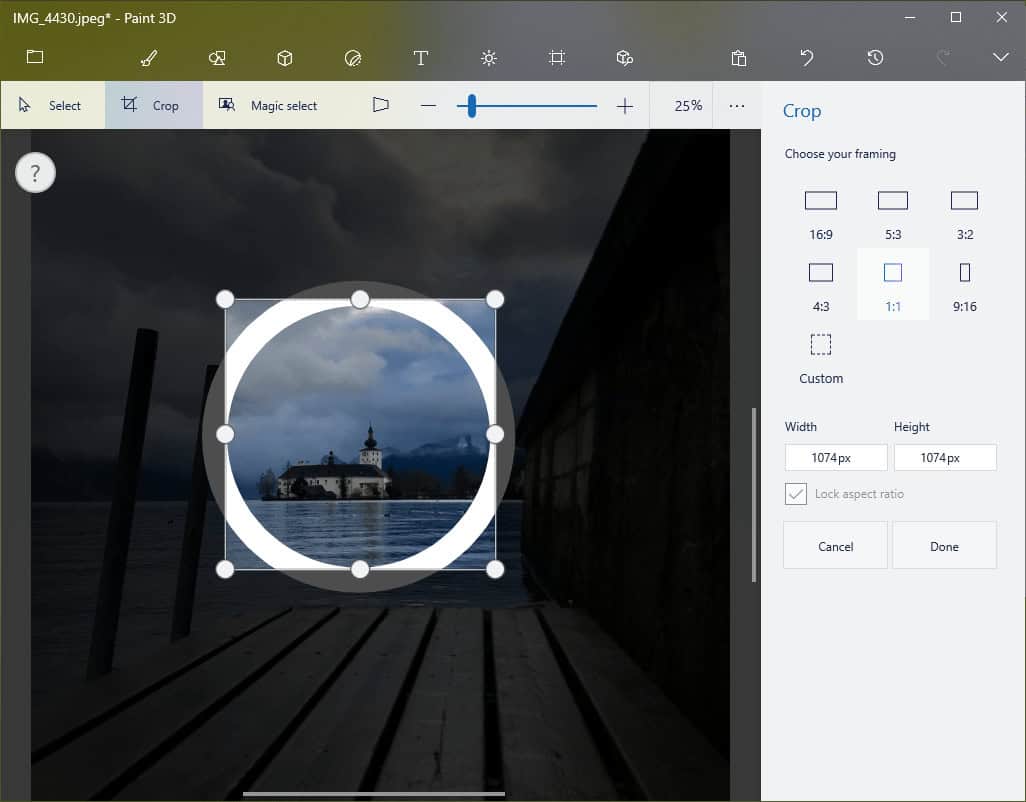 Crop the Image in a Square
