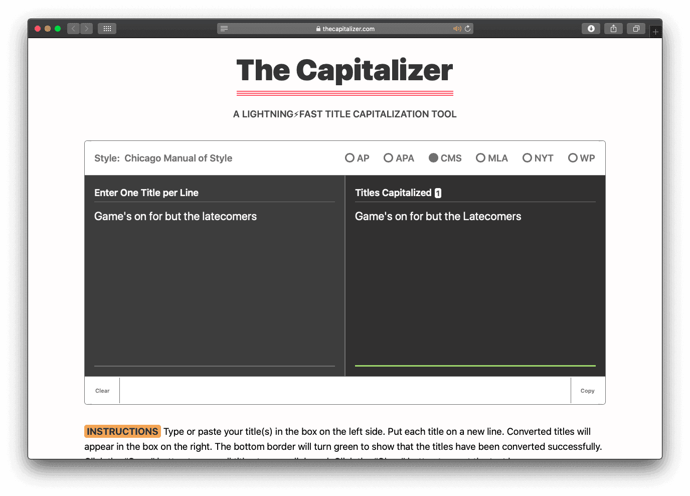 The Capitalizer