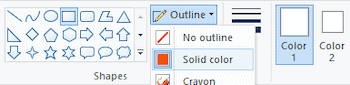 Select "Solid color" for your "Outline"