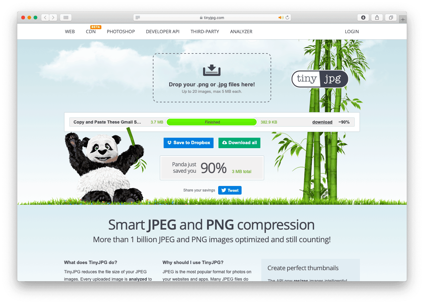 TinyJPG - Simple Online Image Compression Alternative