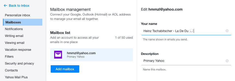 Type the name you want to use for Yahoo Email