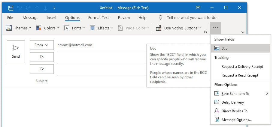 How to Add BCC in Outlook (Hidden Recipients) - La De Du