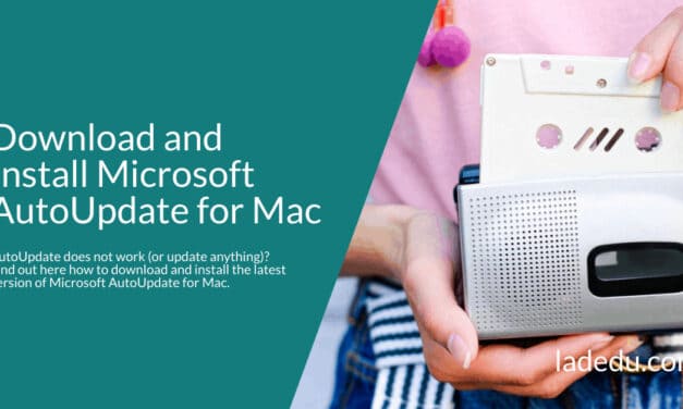 How to Install (Uninstall) Microsoft AutoUpdate for Mac