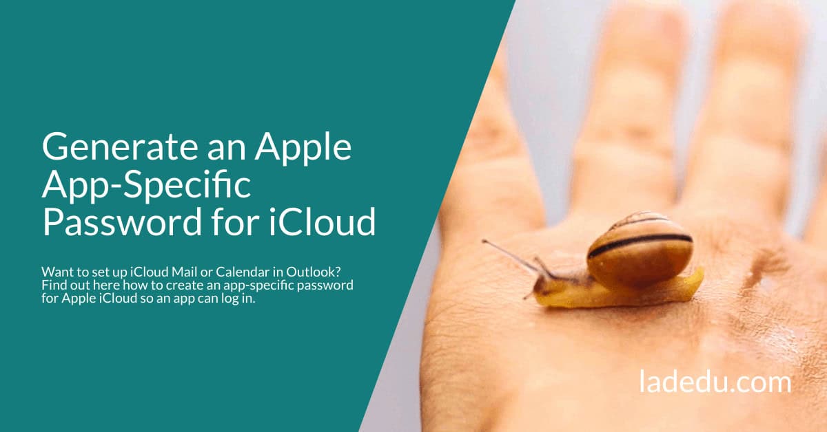 Generate an Apple App-Specific Password for iCloud