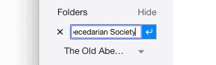 Type the name for your newly created Yahoo Mail folder