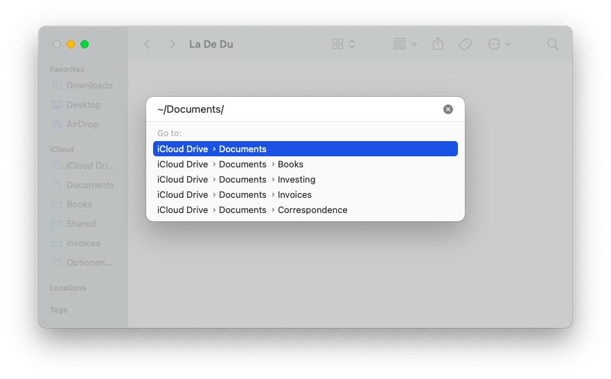 Use “Go to Folder” in Finder and open a folder path on a Mac