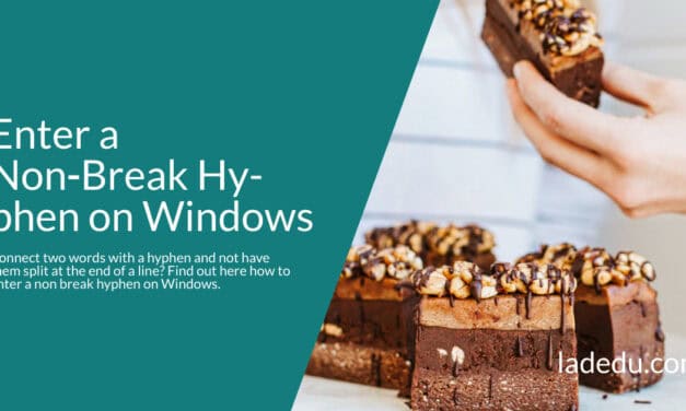 How to Enter a Non-breaking Hyphen on Windows (Alt Code)