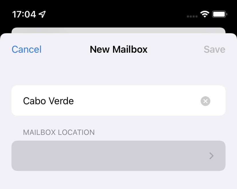 create email folder iphone