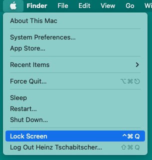 Lock the screen on a Mac