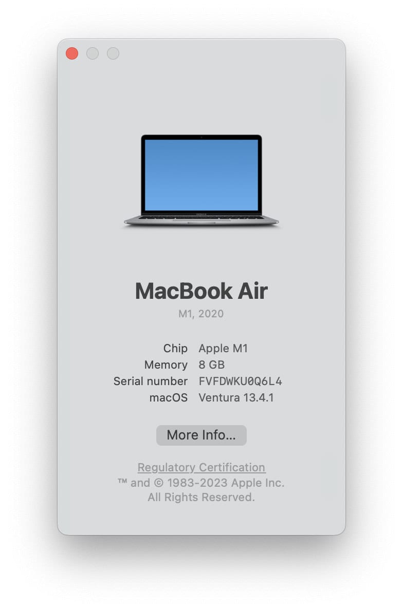 Find the macOS version number