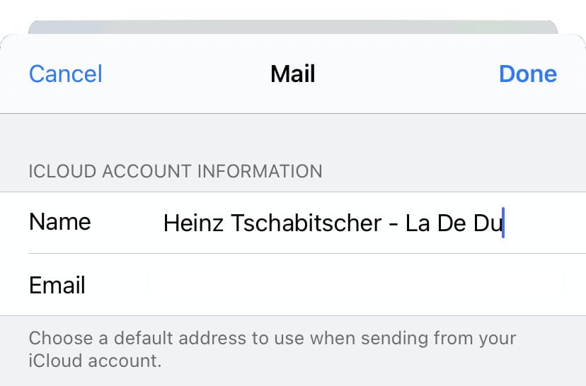You can change your email From name on an iPhone in Settings