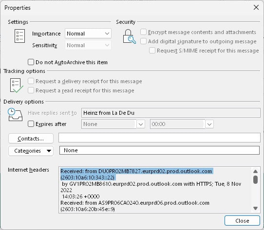 How to View Full Email Headers in Outlook for Windows - La De Du