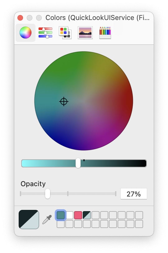 Add translucency to a color on a Mac
