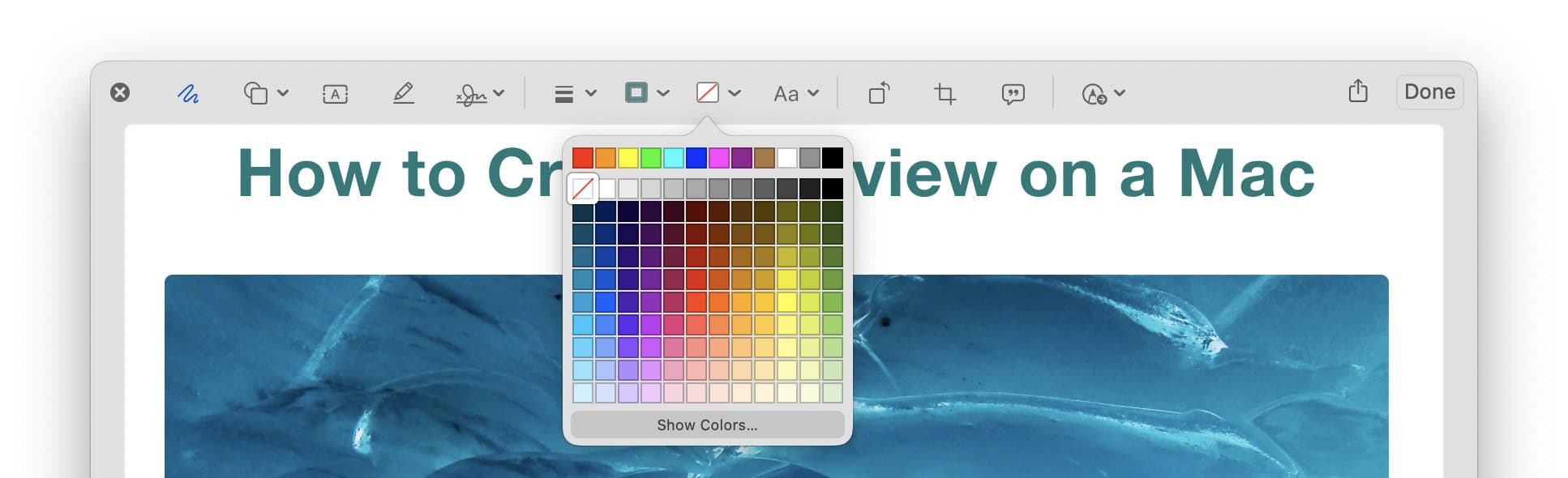 Choose translucency as the fill color
