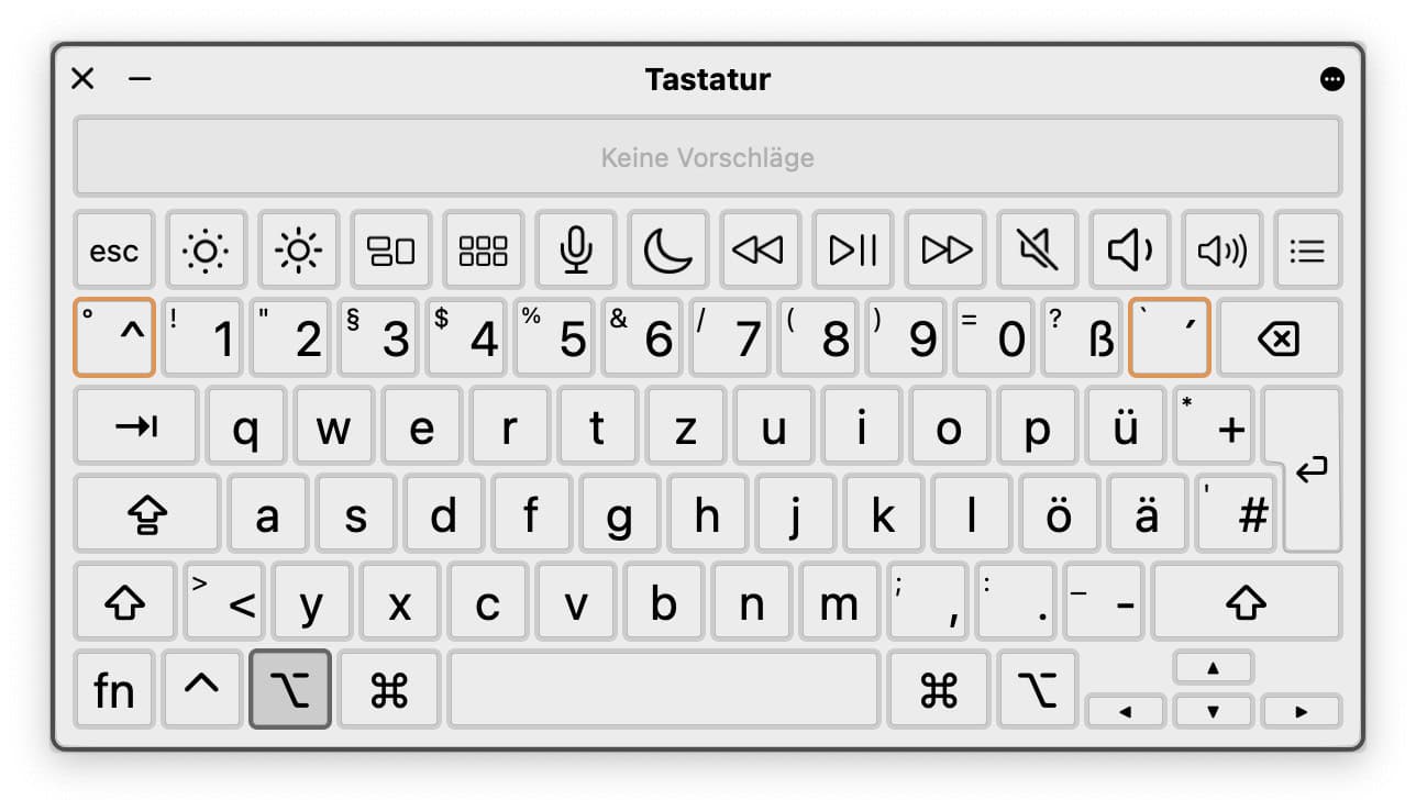 Die „Alt“ Taste am Mac