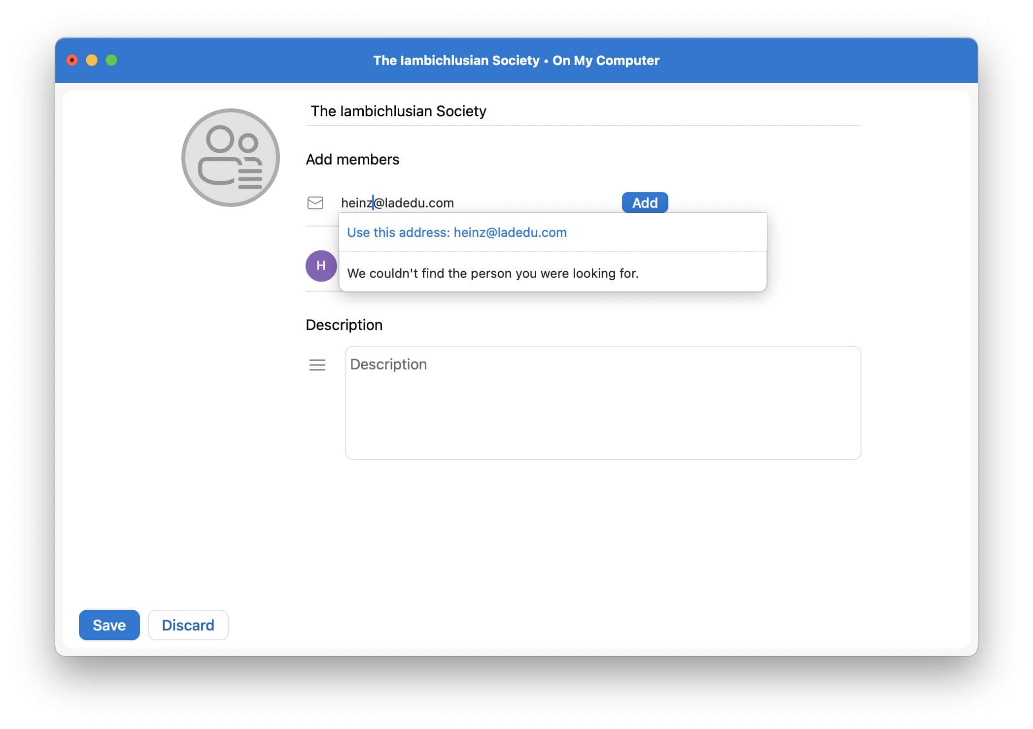 Adding members to a distribution list in Outlook for Mac
