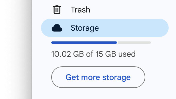 See at a glance how much space you have left in Google Drive with a browser