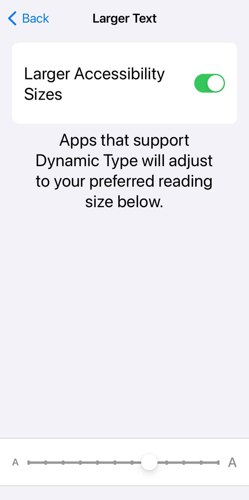 Enlarge text sizes in iPhone settings to increase the font size for emails in iPhone Mail