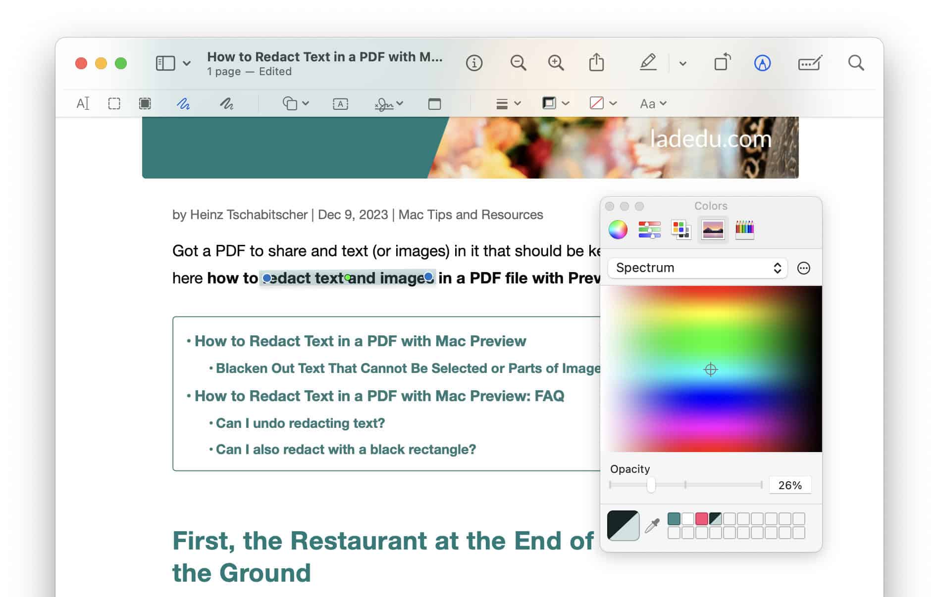 Use drawing and sketching to highlight text in any color with Preview on a Mac