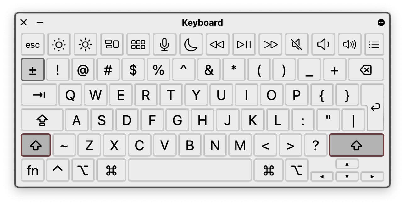 Type the plus or minus symbol using the Mac US-English keyboard