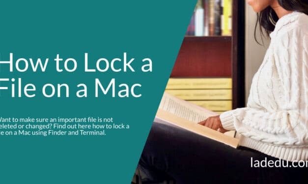 How to Lock a File on a Mac