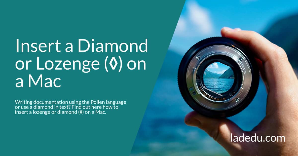 How to Insert a Diamond (Lozenge) Character on a Mac