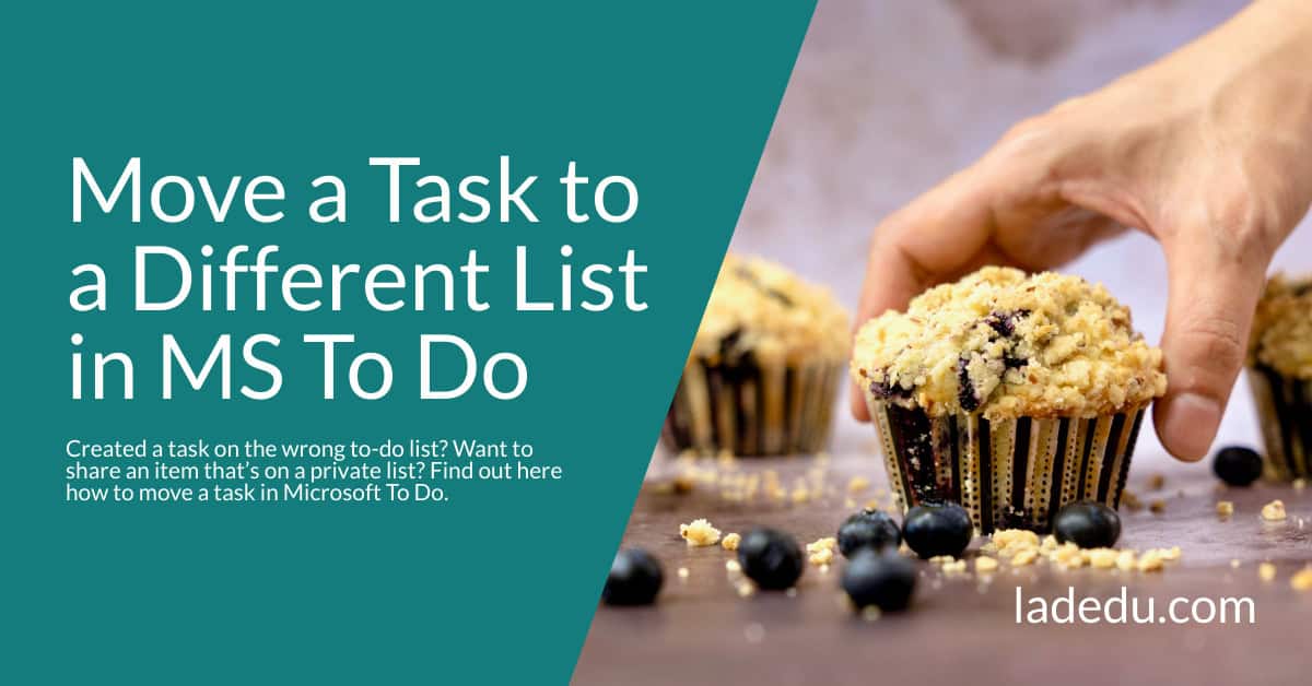 How to Move a Task to a List in Microsoft To Do
