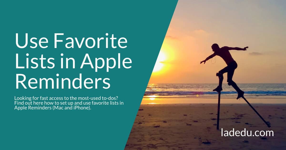 How to Use Favorite Lists in Apple Reminders