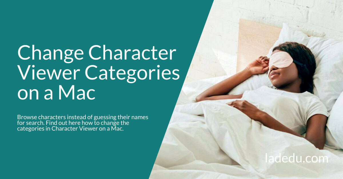 How to Change Character Viewer Categories on a Mac