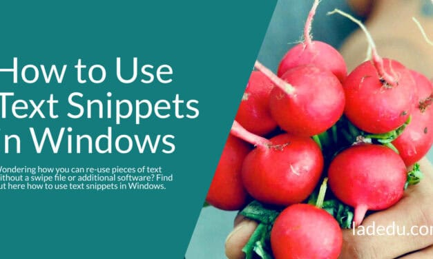 How to Use Text Snippets in Windows