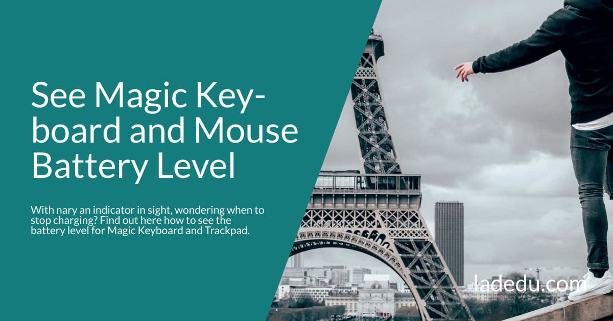 How to See a Magic Keyboard and Mouse Battery Charging Level