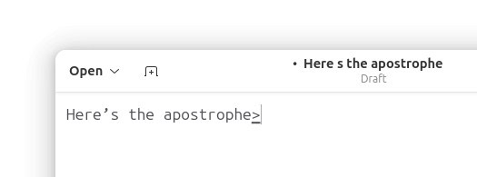How to Type a Typographic Apostrophe ’ on Linux - La De Du