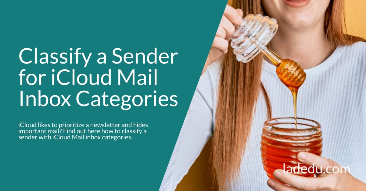 How to Classify a Sender for iCloud Mail Inbox Categories