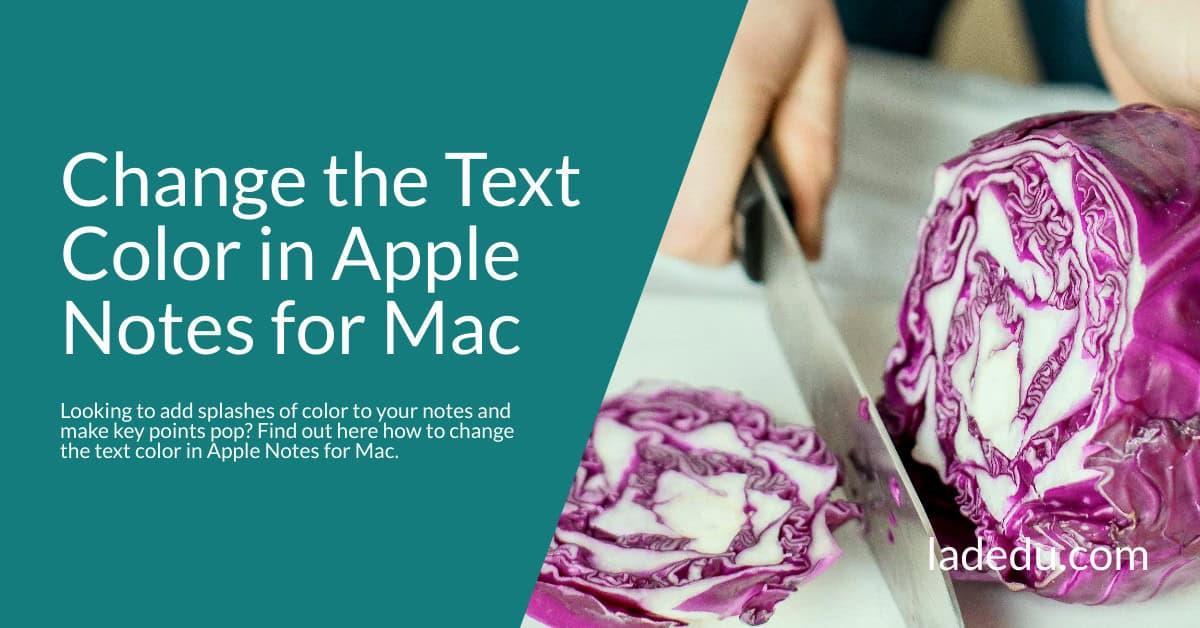 How to Change the Text Color in Apple Notes for Mac