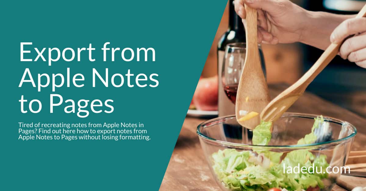 How to Export Notes from Apple Notes to Pages