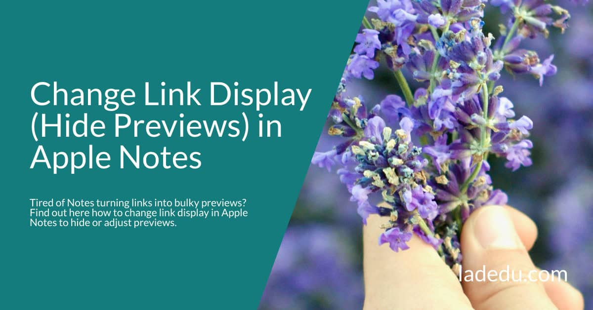 How to Change Link Display (Hide Previews) in Apple Notes