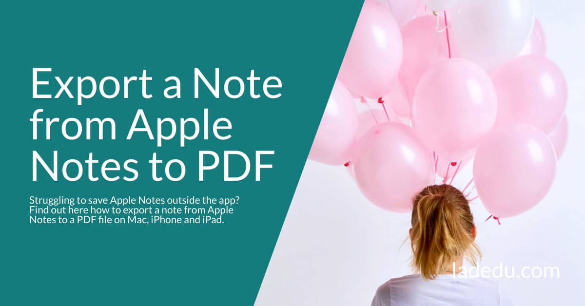 How to Export a Note from Apple Notes to PDF