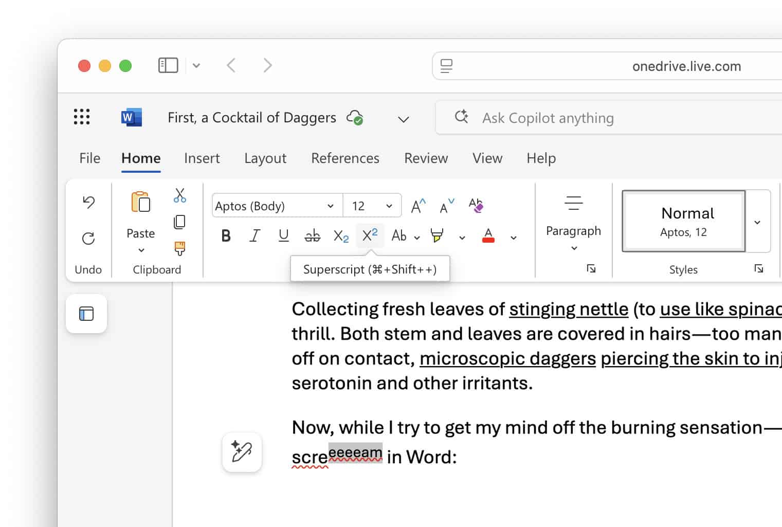 How to Make Superscript Characters in MS Word - La De Du