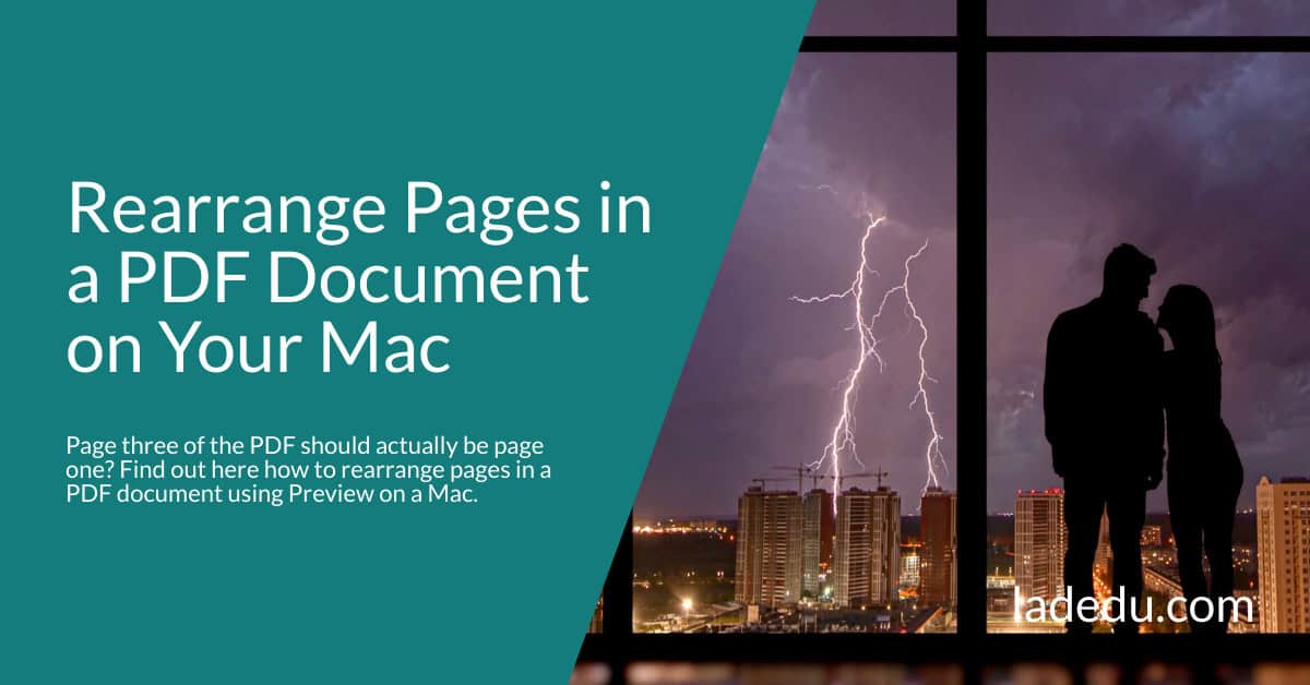 How to Rearrange Pages in a PDF Document on a Mac