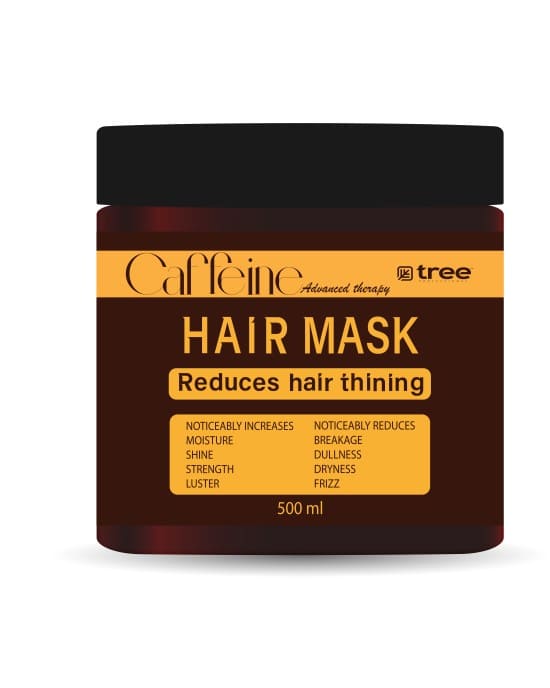 Caffeine Hair Mask one Jar-550x688h حمام كريم كافيين 500 مم - الصورة 1