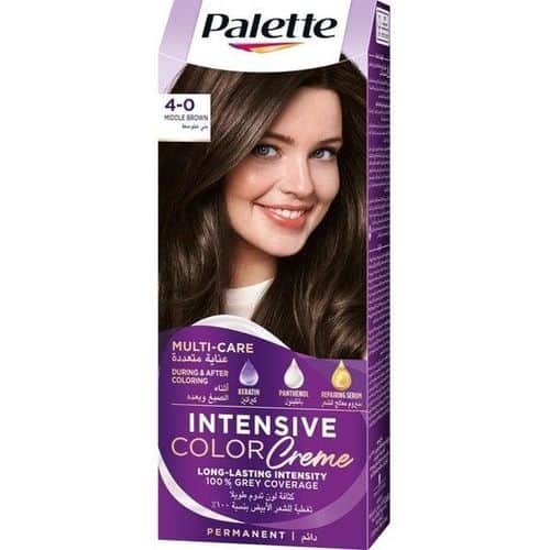 1 (11) Palette Palette Permanent Cream Hair Dye for Women 4_0 Medium Brown 110ML - الصورة 1