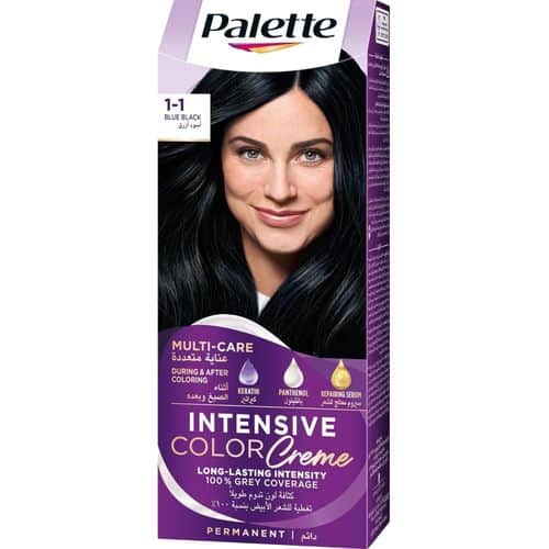 1 (2) Palette باليت كريم اللون المكثف 1-1 أزرق أسود 110 مل - الصورة 1